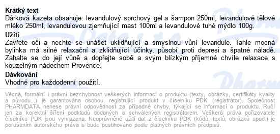 Bodytip Dárková Kazeta Relaxační Levandule - popis