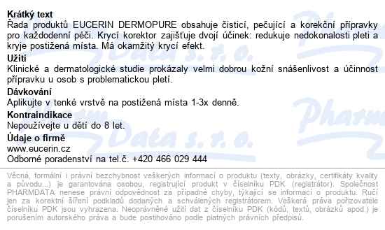 Eucerin Dermopure Krycí Korektor 2g - popis