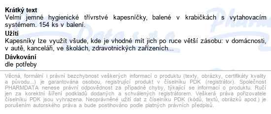 Kapesník Papírový Royale Majesta 154ks 3 Vrstvý - popis