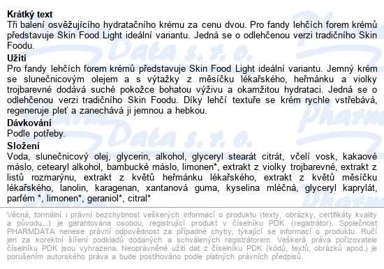 Weleda Set Skin Food Light Multipack 2+1 - popis