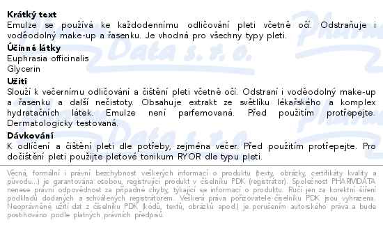 Ryor Dvoufázová odličovací emulze 300 ml - popis