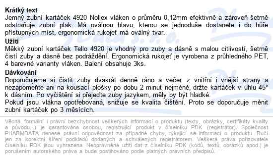 Tello 4920 Soft Trio Zubní Kartáček 3ks V Balení - popis