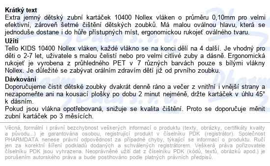 Tello Kids 10400+ Dětský Zubní Kartáček - popis