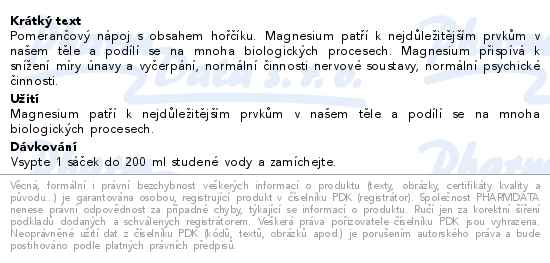 Additiva Magnesium 375 mg nápoj pomeranč 20 sáčků - popis