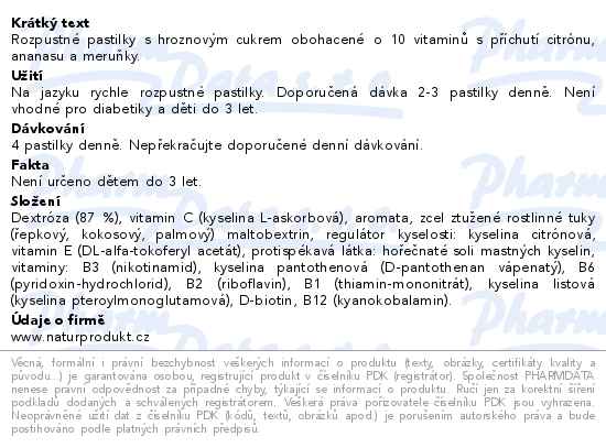 Intact hroznový cukr Multivitamin 75g - popis