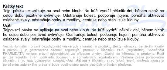 Tejp.páska Raucosan Kinesiotape5cmx5m Tyrkys. - popis