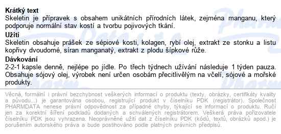 Skeletin Kapsle 135ks - popis