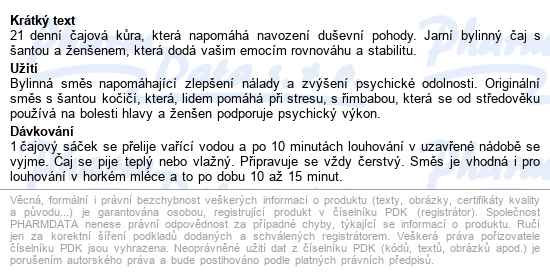 Leros Mysl Očista čaj 21x1.3g - popis