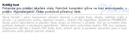 Neocate Junior bez příchutě 2x400g - popis