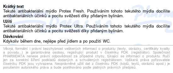 Protex Fresh Tekuté Mýdlo Náhradní Náplň 700ml - popis