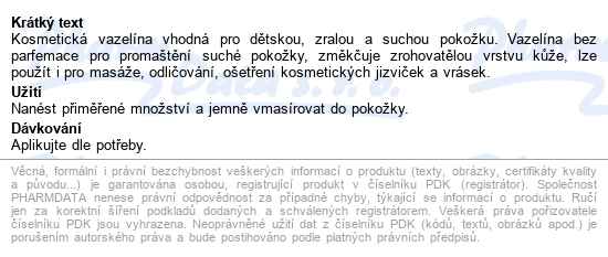 Kosmetická Vazelína Xxl 500ml - popis