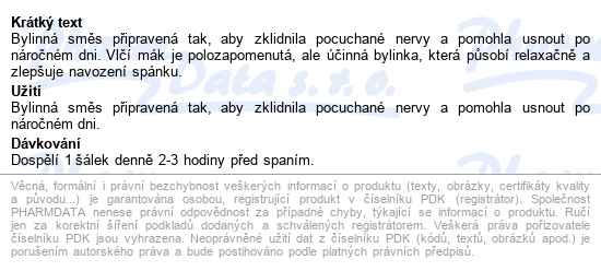 Leros Radostné Usínání čaj 20x1g - popis