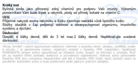 Leros Vitamín C Imunita 20x2g - popis