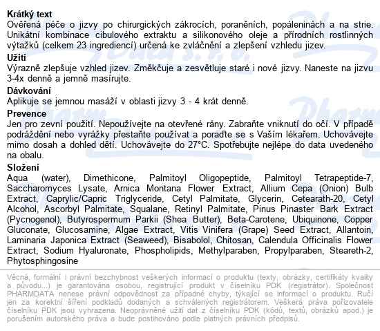 Scar Esthetique Krém Na Jizvy 10ml - popis