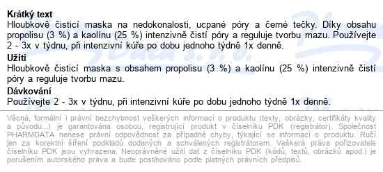 Esthederm Propolis+kaolin Purifying Mask 75ml - popis