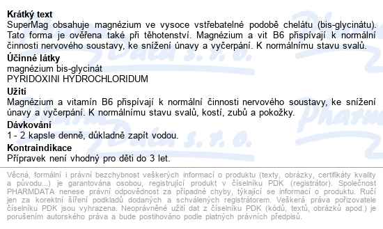 Astina Supermag B6 Chelát Cps.100. - popis