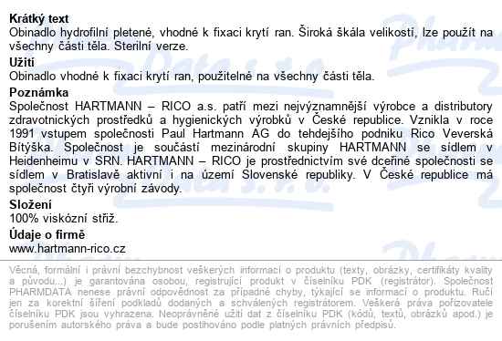 Obinadlo Hydrofilní Pletené Sterilní 8cmx5m,v napnutém stavu,1ks - popis
