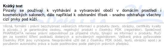 Pinzeta Kosmetická Zkosená 90mm Si-014 - popis