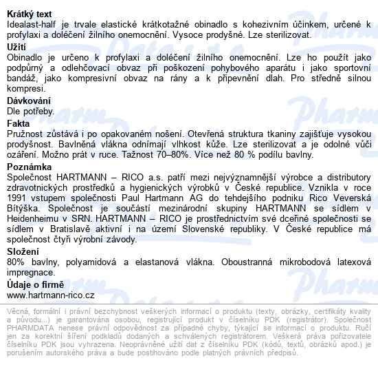 Obinadlo Elastické Idealast-haft Samolepící 8cmx4m,kompresivní,krátký tah,1ks - popis