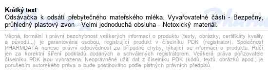 Odsávačka Mléka S Balónkem - popis