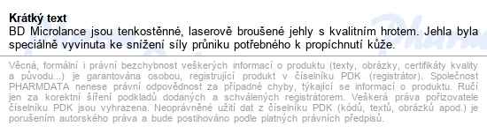 Bd Microlance Inj. Jehla 25g 0.50x16 Oranž.100ks - popis