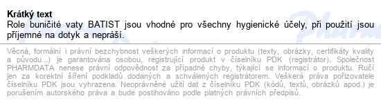 B-cell(roll)buničitá Vata Vinutá 60cm 1000g - popis