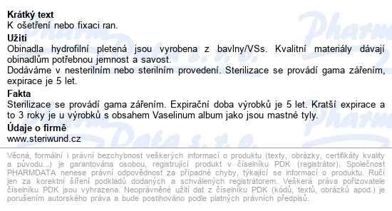 Obin.hydrofil.pletené Ster.6cmx5m/1ks Steriwund - popis