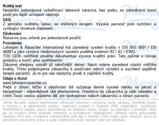 Rukavice Vyš.sempercare Edition Nepudr.m/100ks - popis