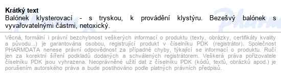 Balónek Klysterovací č.11 - popis