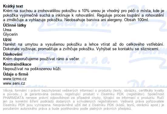 Seni Care Krém Pro Suchou A Zrohovat.pokožku 100ml - popis