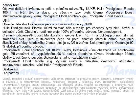 Nuxe Prod Floral Set Xmas20 - popis