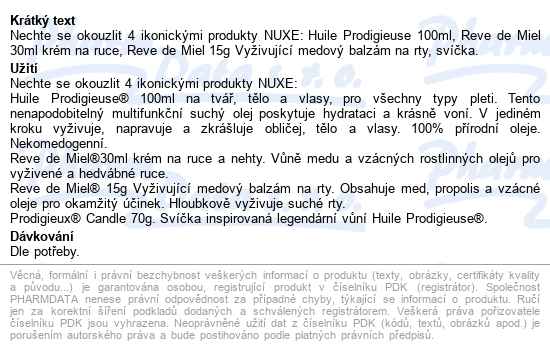 Nuxe Culte Set Xmas20 - popis