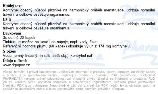 Dr.popov Kapky Bylinné Kontryhel Obecný 50ml - popis