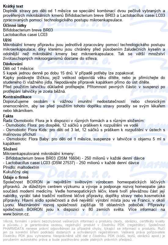Osmobiotic Flora Baby Por.gtt.sus. 5 Ml - popis