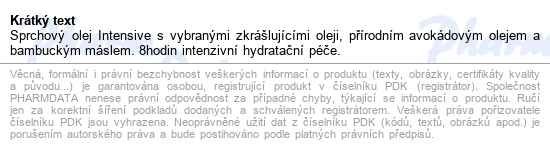 Fenjal Intensive Shower Oil 225ml - popis