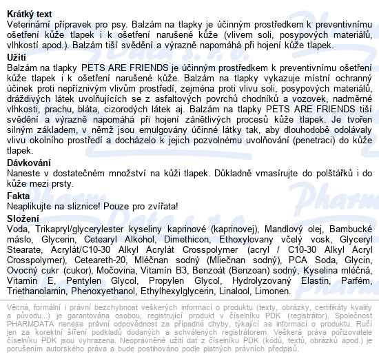 Topvet balzám na tlapky 100 ml - popis