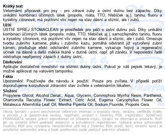 Topvet Stomaclean pro psy 50ml - popis