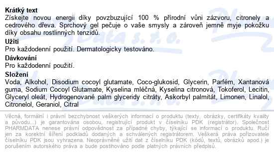 Weleda Energy Zázvorový Sprchový Gel 200ml - popis