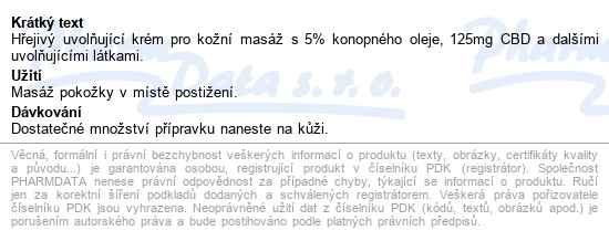 Konopné Mazání Hřejivé S Cbd 125ml - popis