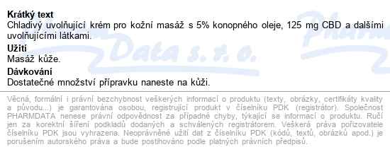Konopné Mazání Chladivé S Cbd 125ml - popis