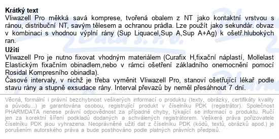 Vliwazell Pro 10 x 10 cm, 10 ks - popis