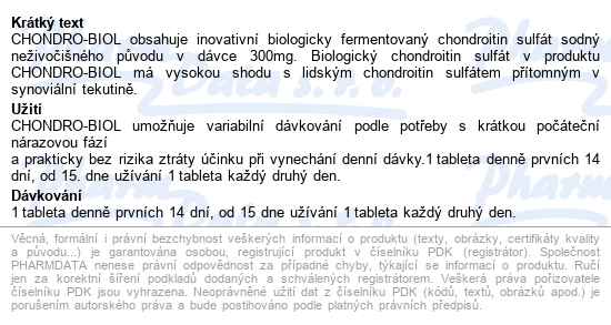 Chondro-biol Tbl.30 - popis