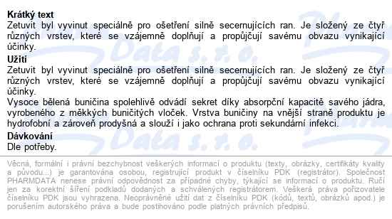Kompresy Kombinované Savé Zetuvit E Sterilní 10x20cm,25ks - popis