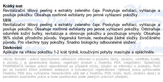 Nuxe Reve De Thé Body Revitaliz.těl.peeling 150ml - popis