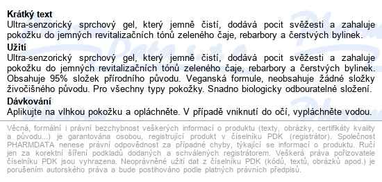 Nuxe Reve De Thé Body Revitaliz.sprchový Gel 200ml - popis