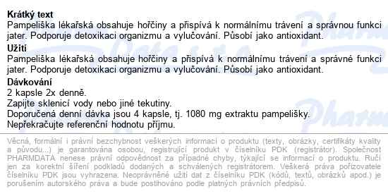Dr.popov Pampeliška Bylina+extrakt Cps.60 - popis