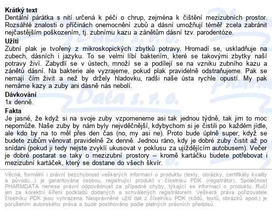 Softdent Butterfly Dentální Párátka S Nití 50ks - popis