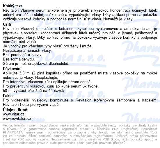 Revitalon Vlasové Sérum 50ml - popis