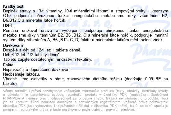 Supradyn Co Q10 Energy Tbl.90 - popis