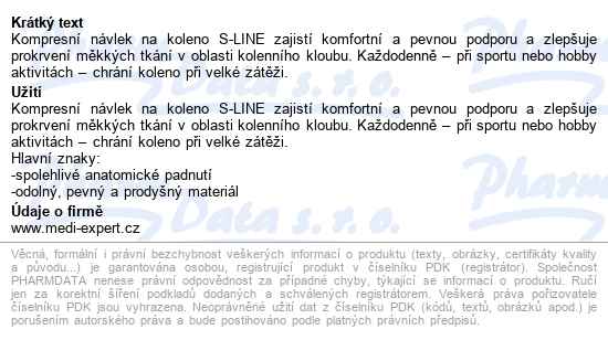 Maxis S-line Kompresní Návlek Koleno Vel.7 šedá - popis